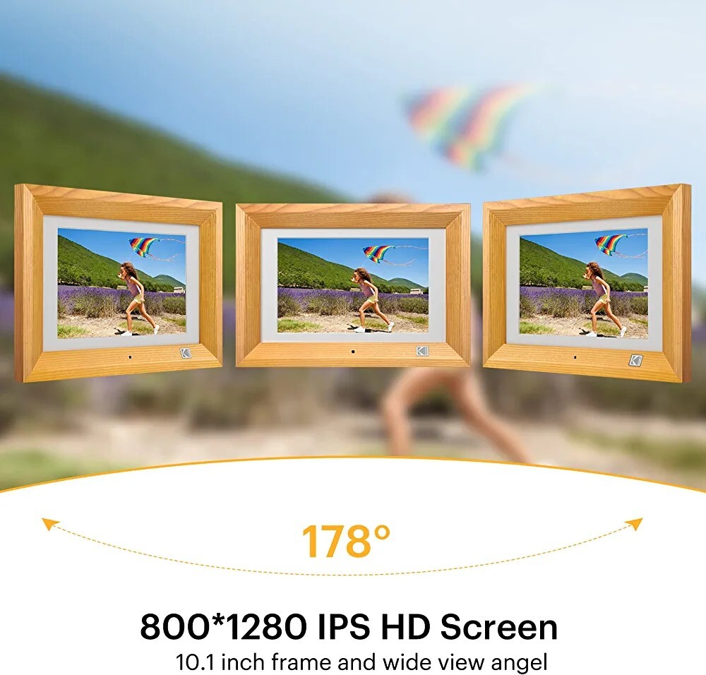 KODAK Digital Photo Frame 10 Inch 8GB Storage with Remote Control, non