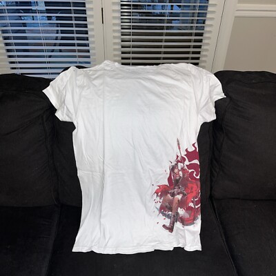 Loot Crate Exclusive Rooster Teeth RWBY Ruby Rose White T-Shirt Unisex Medium
