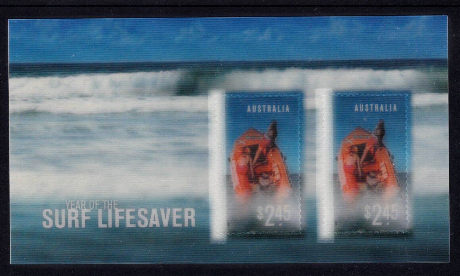 2007 YEAR OF THE SURF LIFESAVER 3D MINIATURE SHEET DECIMAL STAMP