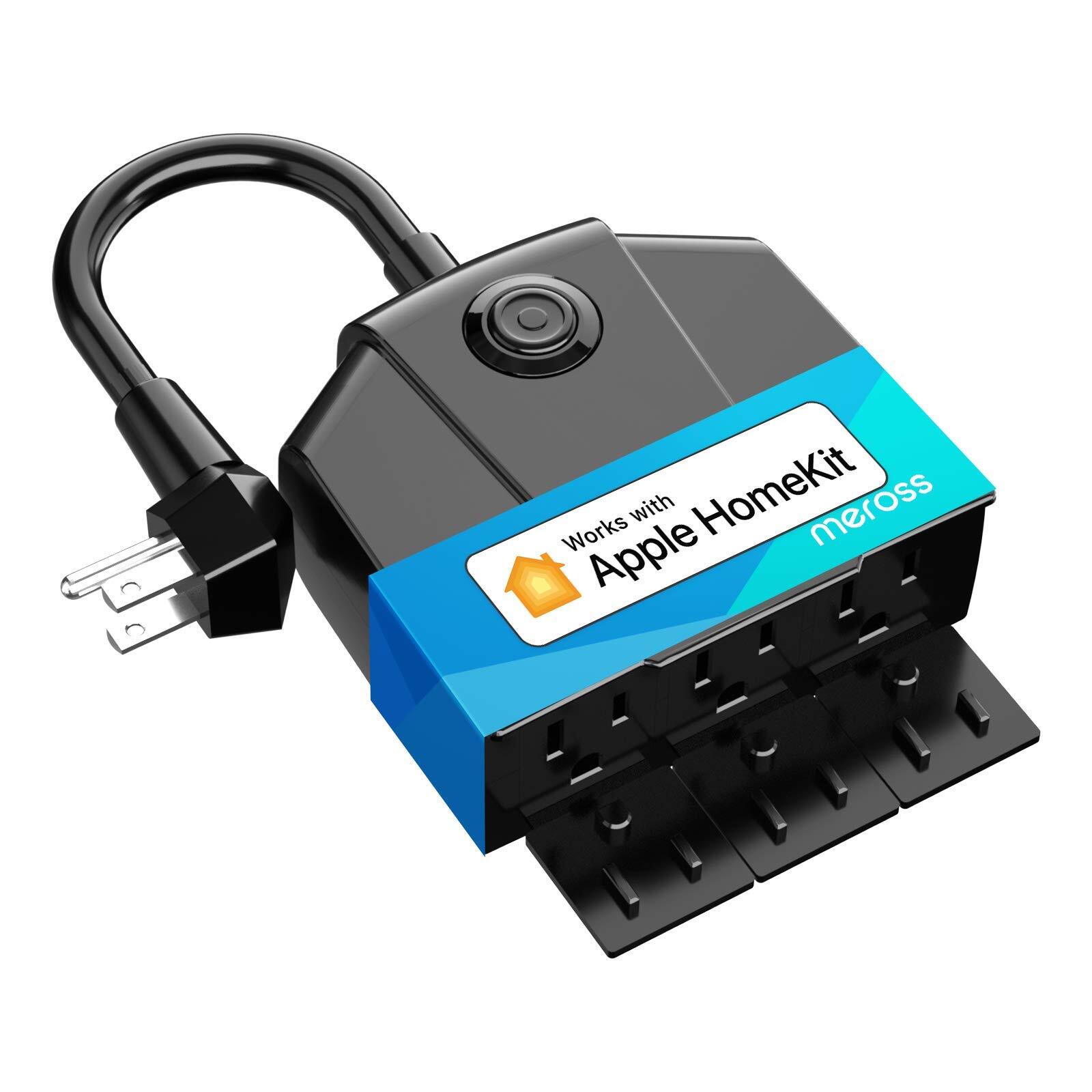 Outdoor Smart Plug, Outdoor Wi-Fi Outlet with 3 Independent Sockets Compatibl...