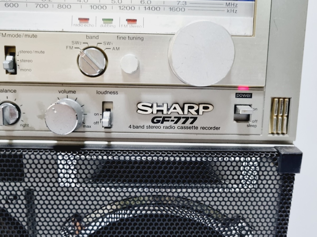 VINTAGE SHARP BOOMBOX GF-777Z STEREO DOUBLE METAL CASSETTE MONSTER