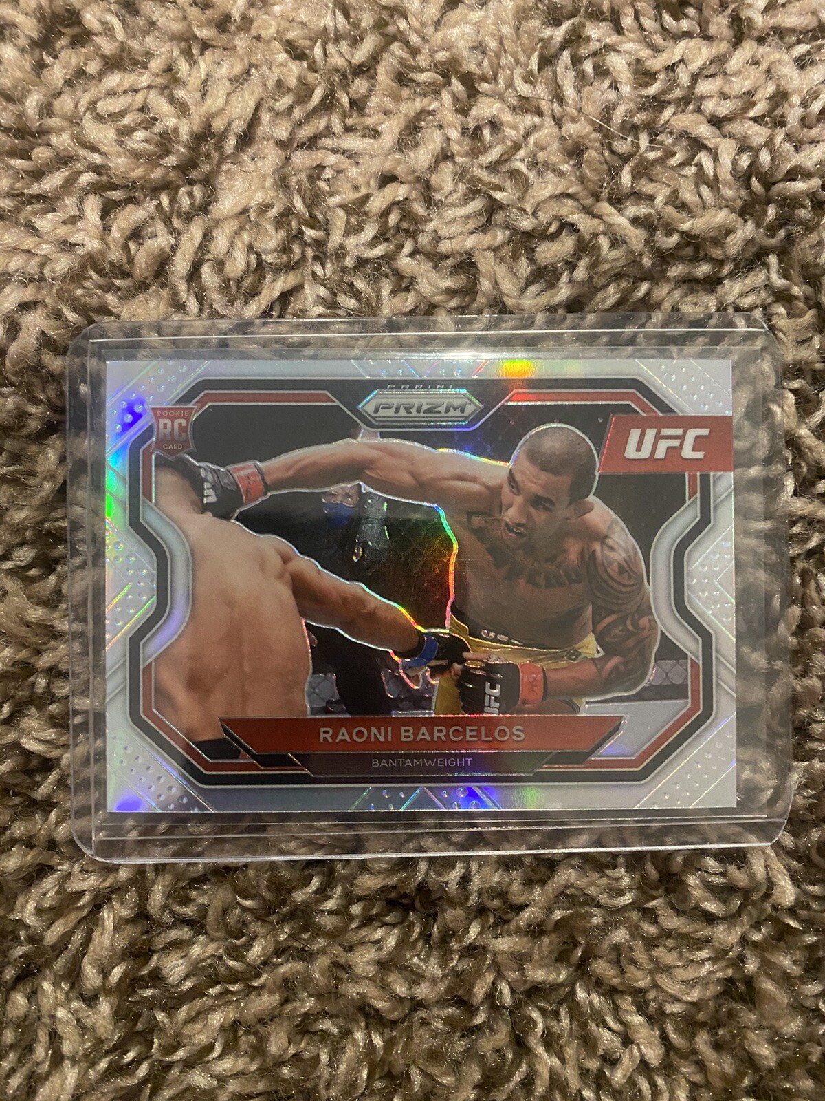 2021 Panini Prizm UFC Raoni Barcelos RC Rookie Silver Prizm
