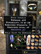 DIABLO 2: RESURRECTED✅ 4OS dusk shroud FOR COH, fortitude ✅ PC SC