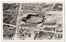 BASEBALL SEATTLE SICK STADIUM HOME OF RAINIERS & PILOTS, REAL PHOTO CIRCA 1948.