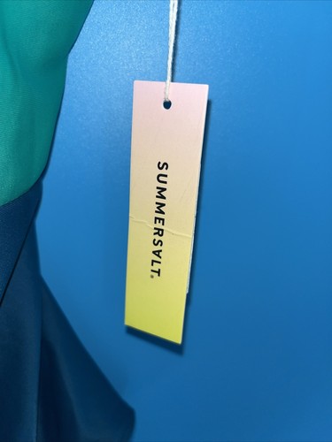 BRAND NEW Summersalt Cove Sea One Piece 14 Open Back Green Teal - Picture 2 of 5