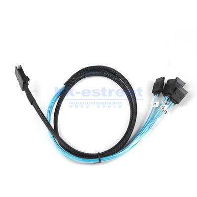 Part SAS to 4-SATA Cable Breakout Internal 1meter 36Pin Adapter Mini SFF-8087