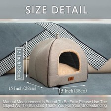 Cat Bed for Indoor Cats - Cat Cave Bed Cat House Cat Tent with Removable Washabl