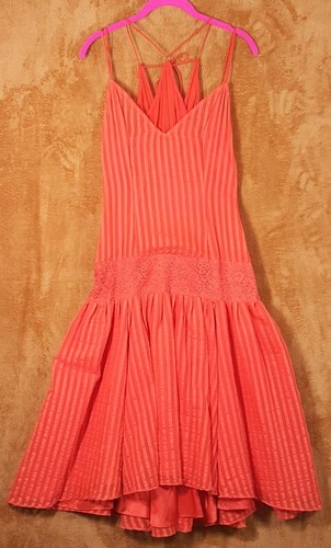 TRACY REESE Dress Womens Size 2 Red Sundress Strappy Lined Layered Midi Flare