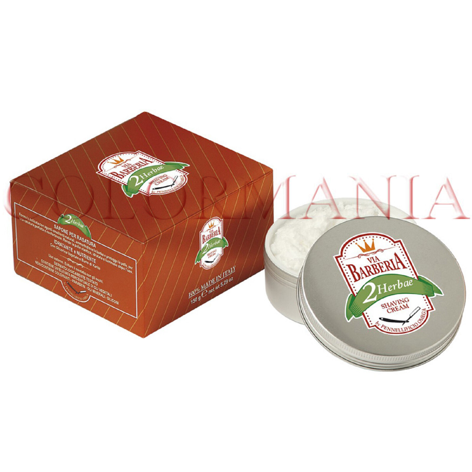 OMEGA VIA BARBERIA CREMA PER RASATURA HERBAE NUTRIENTE EMOLLIENTE 125 ML
