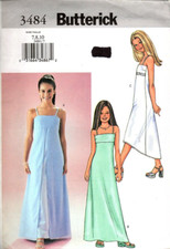 Butterick 3484 Girls 7 to 10 Special Occasion Dresses Uncut Sewing Pattern