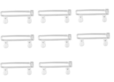 Schlaufengleiter m. Röllchen transparent 5cm 8 Stck/Beutel aufklappbar