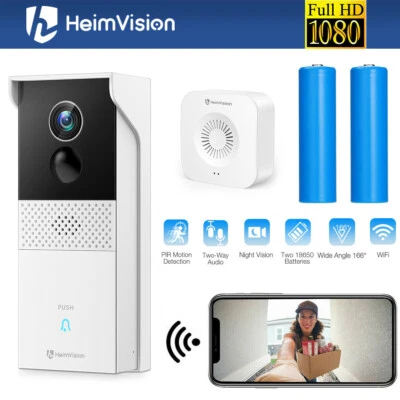 HeimVision Wireless Wi-Fi Video Doorbell 1080p HD Home Security Camera + Chime