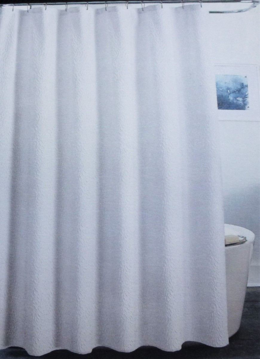 dkny white shower curtain