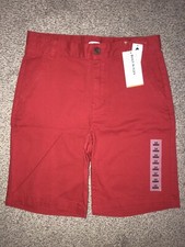 NWT Old Navy Red Youth Flat Front Shorts Built-In Flex Boy's Youth Size 14