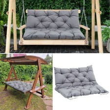 2/3 Seater Garden Swing Chair Bench Cushion Mat Seat Backrest Pad Replacement UK