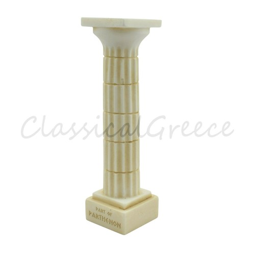 Ancient Greek Doric Order Column 6.5" Alabaster - 16.50cm Cast Marble Ornament - Picture 2 of 5