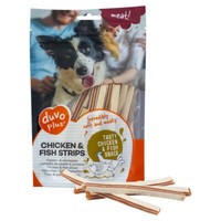 Duvo+ Huhn & Fisch Strips 80 G, Hundesnack, Neu