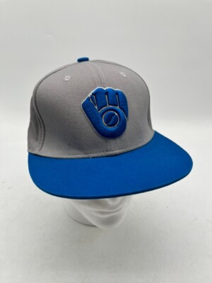 Melonwear Milwaukee Brewers 100%  Cotton Blue/Gray Snapback Baseball Cap Hat