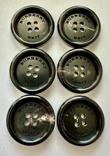 BURBERRY BRIT TRENCH COAT AUTHENTIC REPLACEMENT BUTTONS 25MM SET OF 6 BRAND NEW!