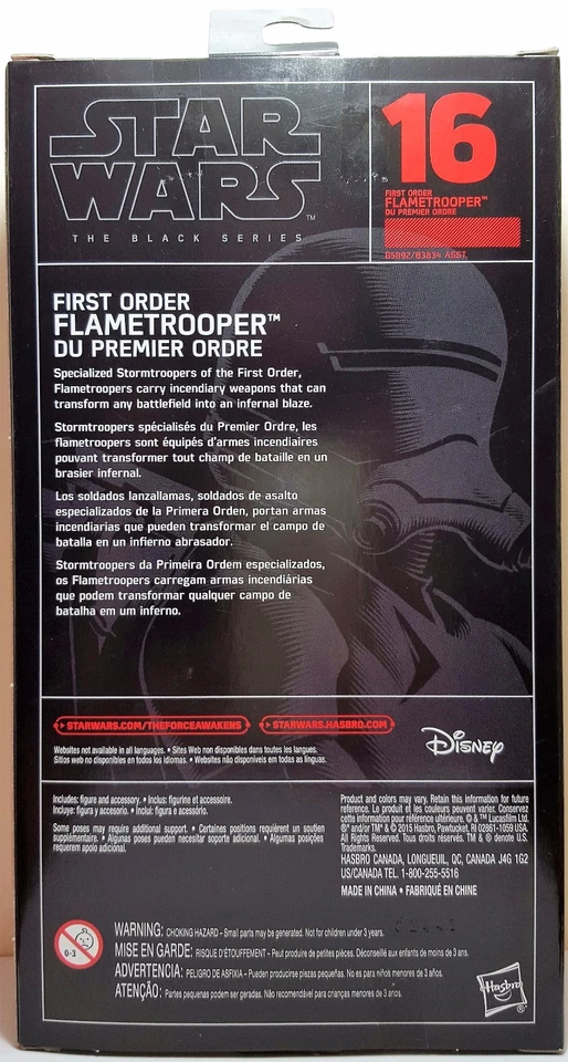 Star Wars First Order Flametrooper # 16 The Black Series 6" Action Figure - Image 4 of 4