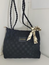 Stylish Black Checkered Canvas Tote – Women's Travel Shoulder Messenger Bag