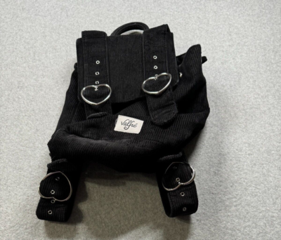 Valfre Heart Backpack Black Velver Corduroy Goth EMO Y2K | eBay