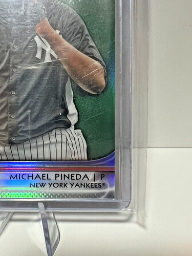 2012 Topps Finest - Green Refractor #3 New York Yankees Michael Pineda 23/199 - Picture 4 of 6