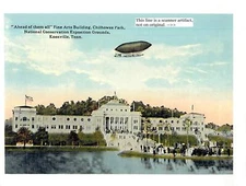 Fine Arts Bldg Natl Conserv Expo Knoxville Tennessee Postcard Lg Color REPRINT