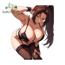 EARLFAMILY 5.1" Mai Shiranui Car Stickers Refrigerator Skateboard Hentai Decals