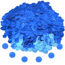 50g Metallic Glitter Foil Confetti 15mm Blue Round Table Circle Dots Sequins