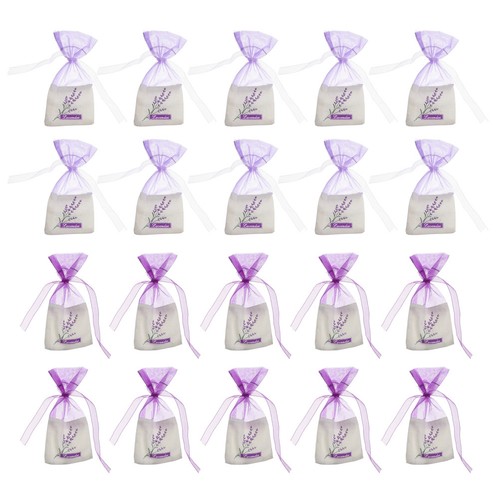 20 Pcs Lavender Bags Organza Cotton Drawstring Small Gift Candy Sachets Bag  - Zdjęcie 1 z 12