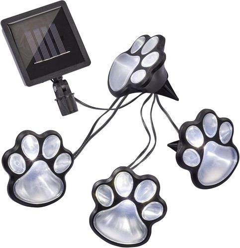 Solar LED Katzenpfoten Hundepfoten Gartenlicht Grablicht 240cm warmweiß Solar LED Katzenpfoten Hundepfoten Gartenlicht Grablicht 240cm warmweiß