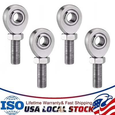 4 PCS 1/2  Joint Rod End Kit Left & Right Hand Thread Tube Adapters w/ Jam Nut