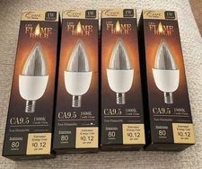 (4) LED Flickering Flame Bulbs Euri Lighting ECA9.5-2120fcb 1800K Candle