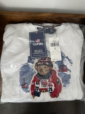 NWT Ralph Lauren Team USA Polo Bear 2026 Olympics Sweatshirt Medium Unisex Milan