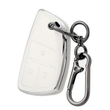 Key Fob Cover for Chevy with Keychain,Car Key Case fit for Chevy Colorado White