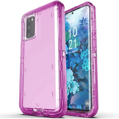 Clear/Purple For Samsung Galaxy S20/S20+/S20 Ultra Case Shockproof Crystal Cover