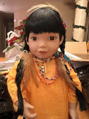 #ad Native American Indian Doll Golden Flower Georgetown Collection 15 In New $18.00