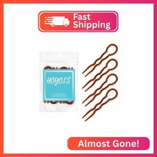HOYOLS 12 PCS Brown French Hair Pins for Women, 3.5 Inch U Shaped Hair Sticks fo