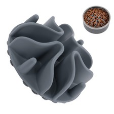 Jaoul Slow Feeder Dog Bowls Insert, Puzzle Small(4inch), Grey 