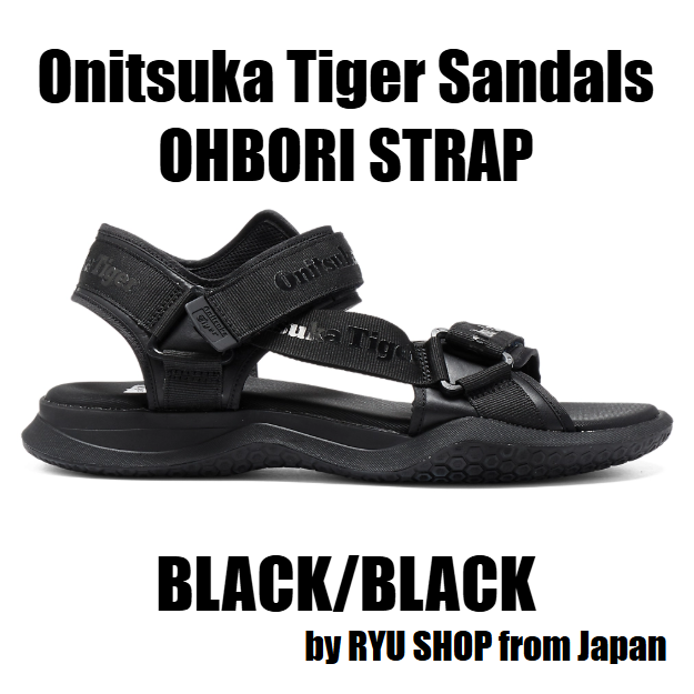 Onitsuka Tiger Sandals OHBORI STRAP 1183B305.002 BLACK / BLACK | eBay