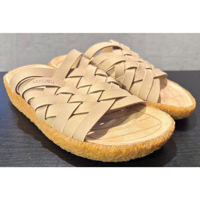 MALIBU SANDALS Zuma Vegan Suede Rubber Beige Women's Size 7 Men's 5
