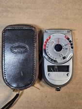 Sekonic Auto Leader Model 38 Vintage Photo Light Meter W/ Leather Case - Working