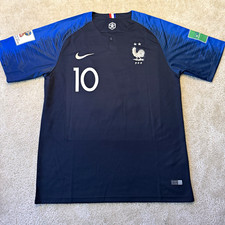 Nike France FFF Kylian Mbappé #10 Blue Soccer Jersey Shirt