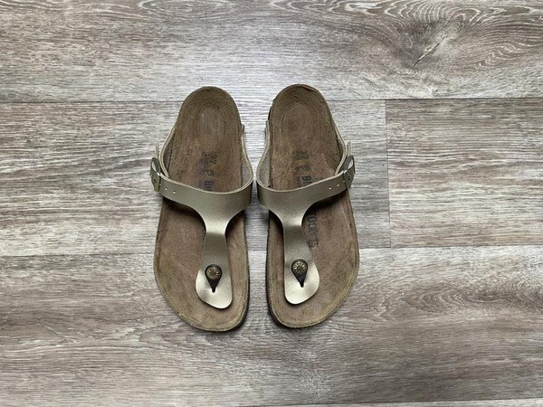 Women Birkenstock Sandals Gold 37