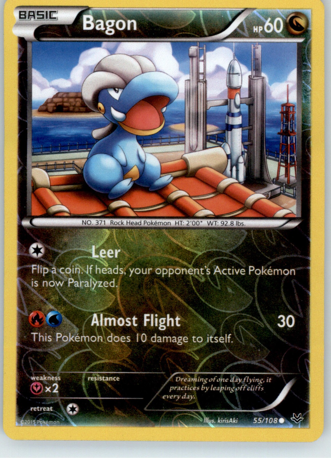 Bagon (55) - XY - Roaring Skies - 55/108 - Reverse Holo LP