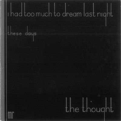 The Thought / I Had Too Much To Dream Last Night / Vinyl / New Wave / Post-Punk