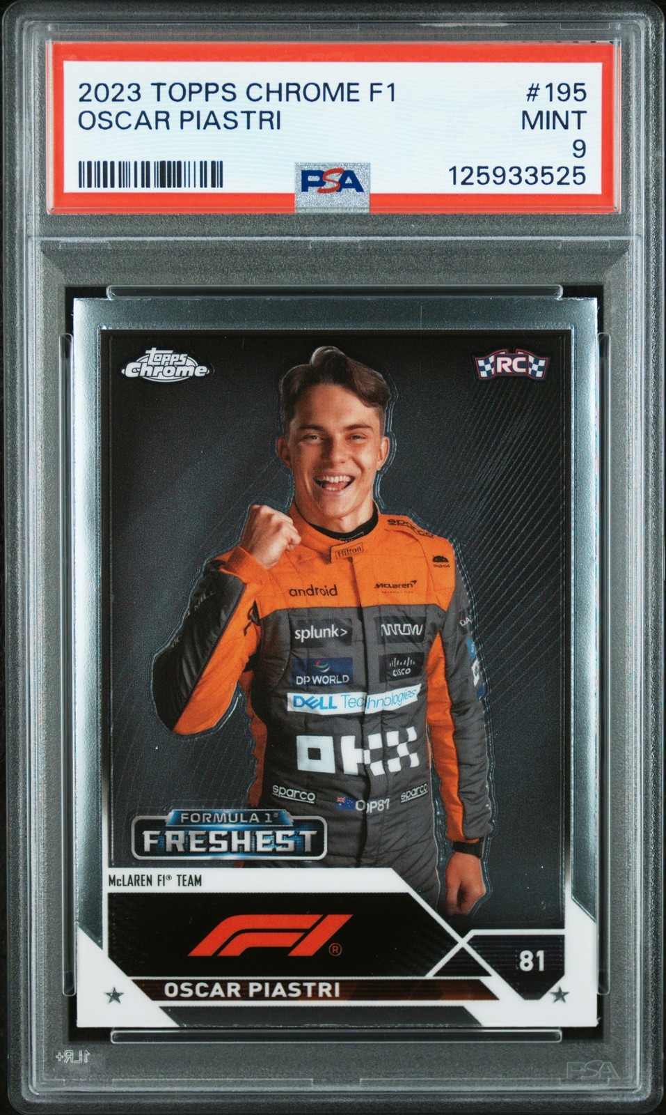2023 TOPPS CHROME FORMULA 1 #195 OSCAR PIASTRI PSA 9