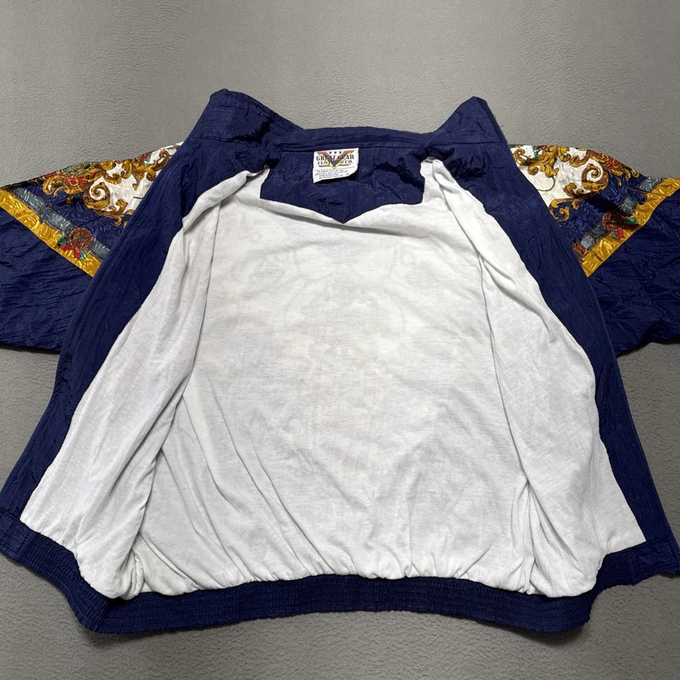 Vintage Great Gear Clothing Bomber Jacket Womens Medium Baroque Windbreaker Zip - Image 4 of 4