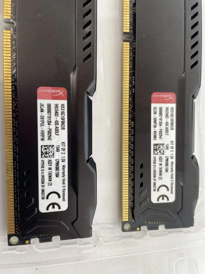 HyperX Fury RAM (2 kit) - DDR3 - 8GB - 1600MHz - 10-10-10 (HX316C10FBK2/8) - Image 2 of 3